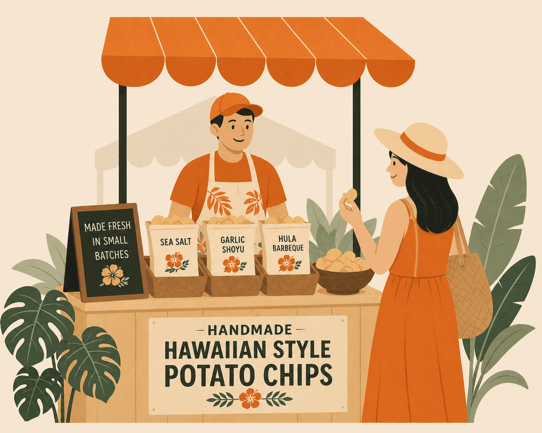 Potato chip vendor at farmers market